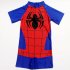 Boys One piece Swimsuit Fashion Cartoon Printing Short Sleeves Round Neck Swimwear bat suit 6 8year XL