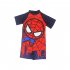 Boys One piece Swimsuit Fashion Cartoon Printing Short Sleeves Round Neck Swimwear bat suit 6 8year XL