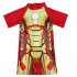 Boys One piece Swimsuit Fashion Cartoon Printing Short Sleeves Round Neck Swimwear bat suit 6 8year XL
