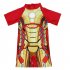 Boys One piece Swimsuit Fashion Cartoon Printing Short Sleeves Round Neck Swimwear bat suit 6 8year XL