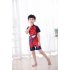 Boys One piece Swimsuit Fashion Cartoon Printing Short Sleeves Round Neck Swimwear bat suit 6 8year XL