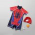 Boys One piece Swimsuit Trendy Spider Men Printing Short Sleeves Sunscreen Swimwear For Swimming As shown S