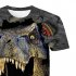Boys T shirt Milk Silk Short sleeve 3d Digital Animal Print Top for 5 12 Years Old Kids As shown 130cm