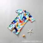Boys Toddler Short Sleeve One-Piece Swimsuit Anti-uv Sun Protection Sunscreen Cute Print Swimwear Surfing Suit Dinosaur-shaped 3-4years S