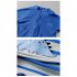 Boys Toddler Swimsuit Long sleeved Sunscreen Striped Bathing Surfing Suit Quick drying One piece Swimsuit sapphire 5 6Y L