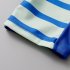 Boys Toddler Swimsuit Long sleeved Sunscreen Striped Bathing Surfing Suit Quick drying One piece Swimsuit sapphire 5 6Y L