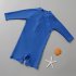 Boys Toddler Swimsuit Long sleeved Sunscreen Striped Bathing Surfing Suit Quick drying One piece Swimsuit sapphire 7 8Y XL