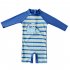 Boys Toddler Swimsuit Long sleeved Sunscreen Striped Bathing Surfing Suit Quick drying One piece Swimsuit navy blue 7 8Y XL