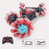 Boys Twisting Remote Control Car Gesture Induction Deformation Off road Vehicle with Light Cv8818 99ab Red