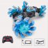 Boys Twisting Remote Control Car Gesture Induction Deformation Off road Vehicle with Light Cv8818 99ab Blue
