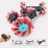 Boys Twisting Remote Control Car Gesture Induction Deformation Off road Vehicle with Light Cv8818 99ac Red