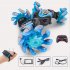 Boys Twisting Remote Control Car Gesture Induction Deformation Off road Vehicle with Light Cv8818 99a Blue