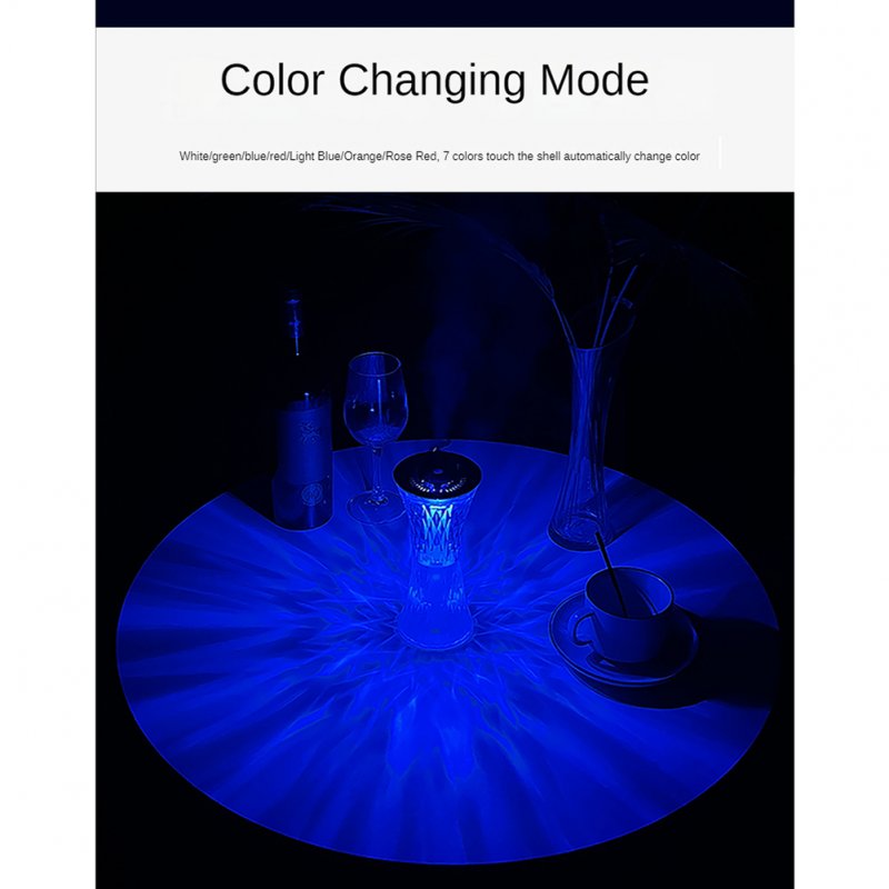 Home Crystal Table Lamp Air Purifier Built-in Usb Humidifier Colorful Night Light For Bedroom Living Room 
