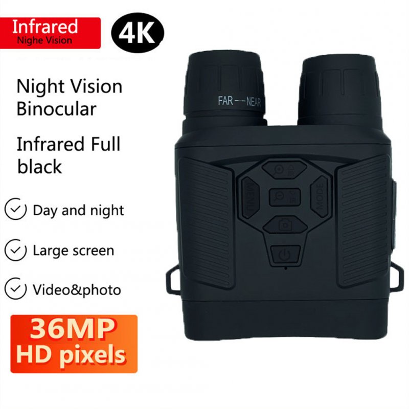 4k Hd Night Vision Goggles with 3.0 Inch Screen 5x Digital Zoom Binoculars Telescope for Photos Video Recording 