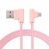 Braid USB Nylon Charging Cable L Shape Line for Type c Android Xiaomi micro  black 