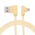 Braid USB Nylon Charging Cable L Shape Line for Type c Android Xiaomi micro gold