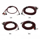 Braided 90degree 3.5mm jack to 2RCA Audio Cable Wrapped Shielded For Speakers Amplifier Mixer