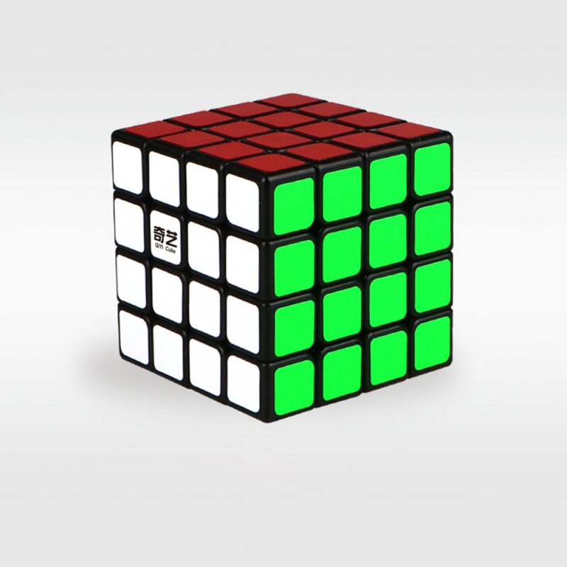 [US Direct] Brain Teaser G4 Magic Cube 4x4 Sticker Twisty Puzzle Competition Speed Cube Black