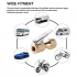 Brass Air Chuck Closed Flow Straight Tire Chuck with Lock on Clip 13MM