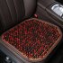 Breathable Cushion for Car Seat with Natural Maple Wood Beads red