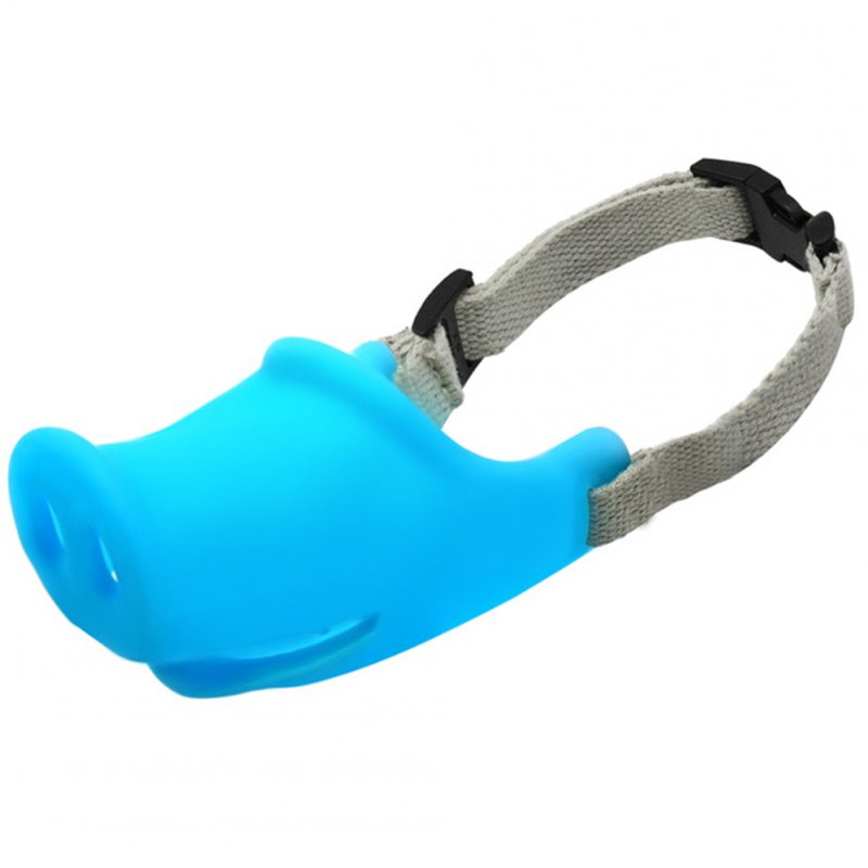 Breathable Dog Mouth Muffle Mouth Mask Prevent Biting Barking Eating Dirt Pet Supplies blue_L-large