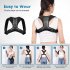 Breathable Invisibility Correction Belt Children Humpback Correction Clavicle Inner Wear Leather Corrector black One size