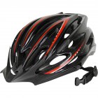 Breathable MTB Bike <span style='color:#F7840C'>Bicycle</span> <span style='color:#F7840C'>Helmet</span> Protective Gear Black red_Universal