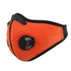 Breathable Mesh Bicycle Mask Dust Smog Windproof Protective Nylon Mesh Bike MTB Cycling Half Face Mask Orange_One size