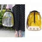 Breathable Pet Cat Dog Backpack Space Capsule Travel Bag for Outdoor Carrying yellow