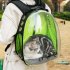 Breathable Pet Cat Dog Backpack Space Capsule Travel Bag for Outdoor Carrying red