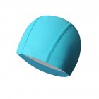 Breathable Swimming  Cap Ear Protection Universal Waterproof Swimming Hat Lake blue