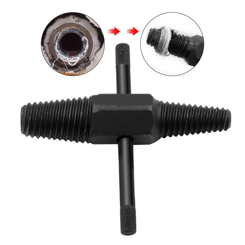 Broken Screw Extractor High-carbon Steel Dual Use Water Pipe Stud Drill Bits Remover Hand Tool black