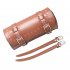 Brown Leather Motorcycle Luggage Tool Roll Saddle Bag Protective Pouch Case for  brown