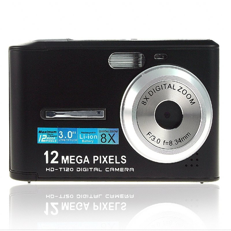 Digital Camera, 12M Pixel, 3.0-inch LCD, 32MB Int.Mem, SD/MMC
