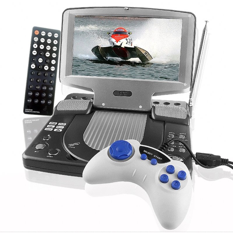7-in TFT Portable MPEG4 DVD Player + DVB-T Digital TV