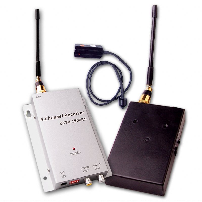 Wireless Receiver and Mini 500mW Camera, Distance: 300m-700m