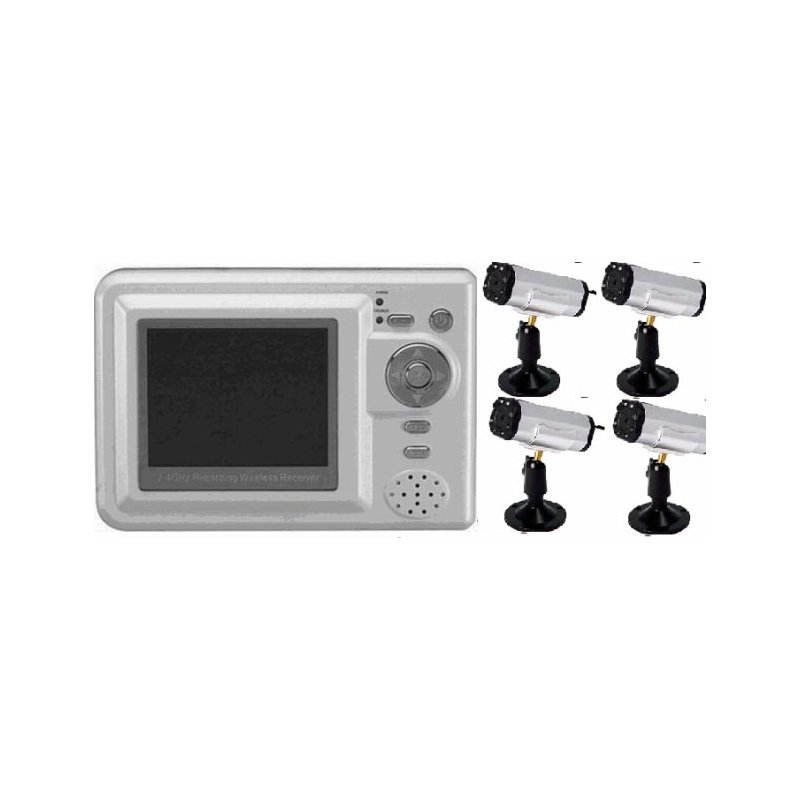 2.4GHz 4-channel palm wireless mobile AV receiver, with 4 X 841T