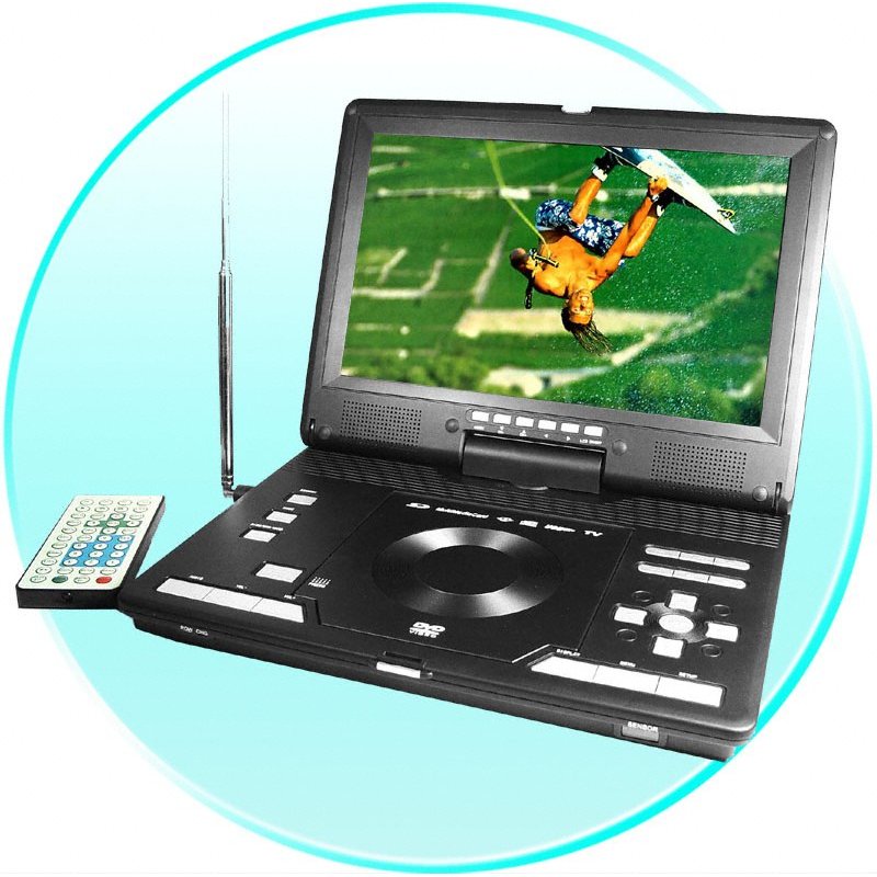 Rotating 11.2 Inch Screen Portable DVD Player - Analog TV Tuner