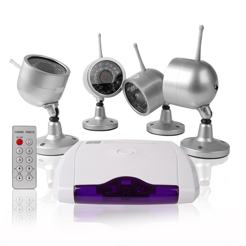 Wireless Home Surveillance Kit - 4 Camera + Receiver