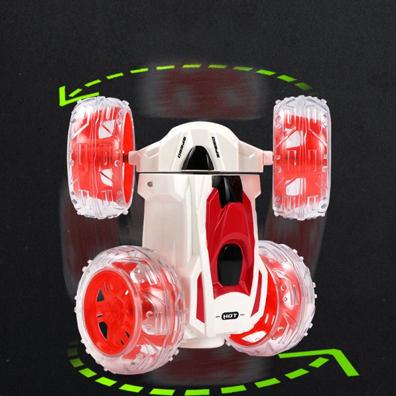 2.4G Remote Control Stunt Car 4CH Rechargeable Watch Control Double-sided Tumbling Vehicle Toys For Kids Birthday Xmas Gifts
