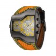 Oulm HP-1220 Men Quartz Watch - Yellow
