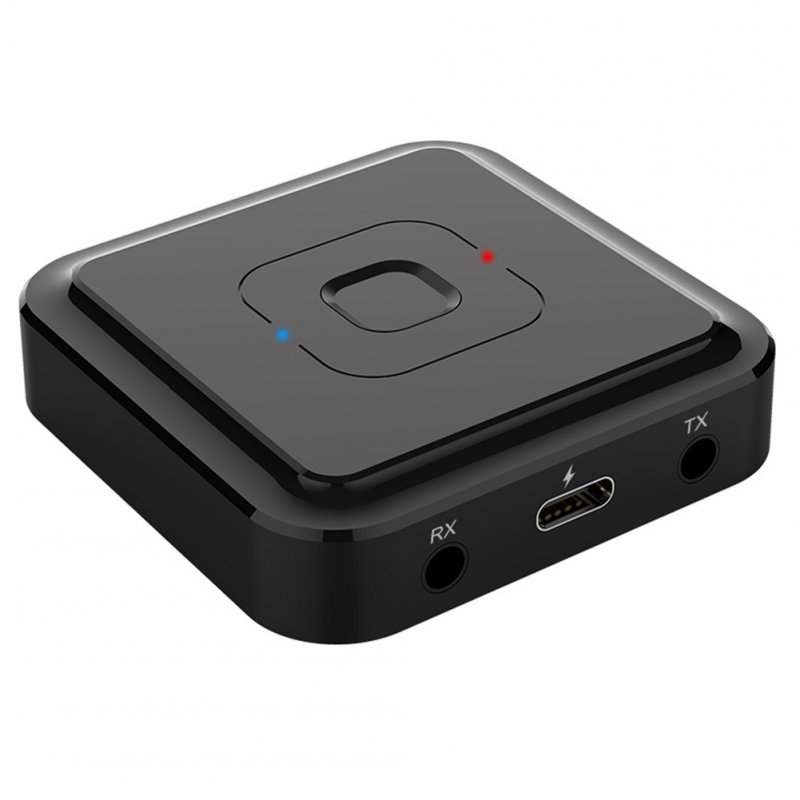 Bt-22 Bluetooth-compatible 5.1 Receiver Transmitter 2- In-1 Usb Audio Adapter Support Hands-free Voice Calling black