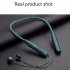 Bt25 Wireless Bluetooth Headset Power Display Large capacity Battery Neck Hanging Sports Headphone black