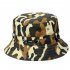 Bucket Hats Men Outdoor Fisherman Hat Cotton Fishing Cap Camouflage Bucket Caps dark brown adjustable