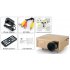 Budget Mini Projector has a 400 1 contrast ratio  1 67 million displayable colors  a projection size of 20 to 80 inches and 5 inputs  AV  VGA  USB  SD and HDMI 