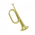 Bugle Trumpet Big Horn Thickened Tubes Curved Mouthpiece Interface Brass Horn School Wind Instrument Gold