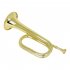 Bugle Trumpet Big Horn Thickened Tubes Curved Mouthpiece Interface Brass Horn School Wind Instrument Silver