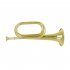 Bugle Trumpet Big Horn Thickened Tubes Curved Mouthpiece Interface Brass Horn School Wind Instrument Silver