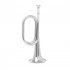 Bugle Trumpet Big Horn Thickened Tubes Curved Mouthpiece Interface Brass Horn School Wind Instrument Silver