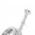 Bugle Trumpet Big Horn Thickened Tubes Curved Mouthpiece Interface Brass Horn School Wind Instrument Silver
